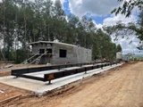Estrutura da BRP montada sobre a fundação
