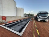 Estrutura da BRP montada no fosso de concreto