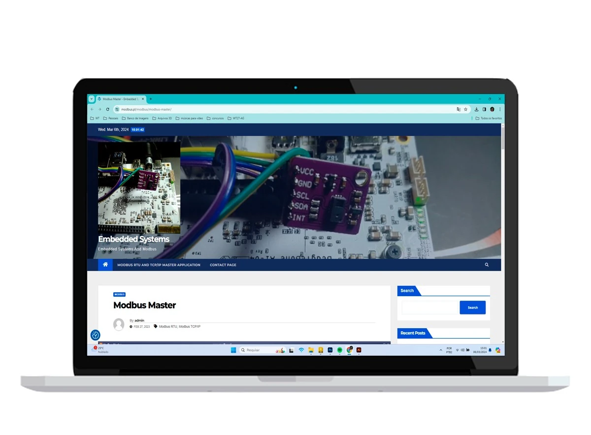 Software de pesagem Modbus Master