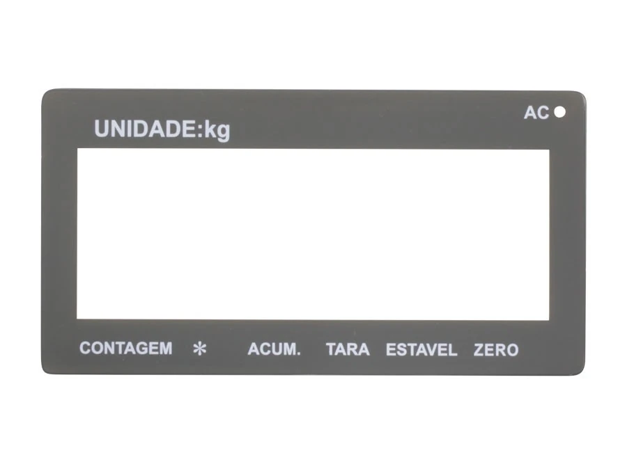 Peça e acessório de pesagem Painel frontal acrílico