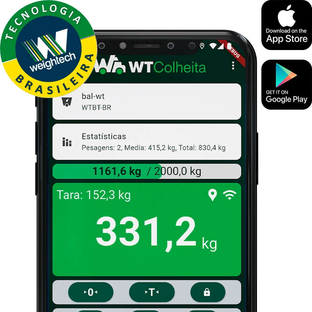 Software de pesagem WT-Colheita