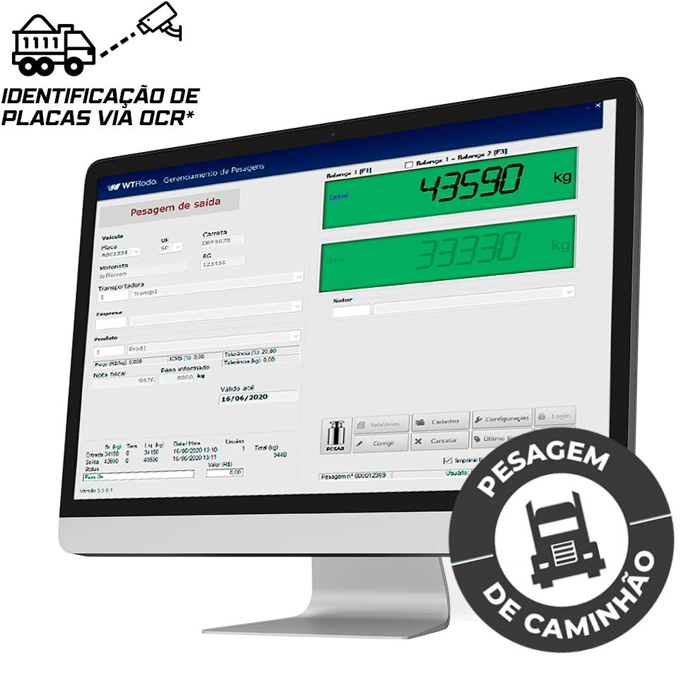 Software de pesagem WT-RODO